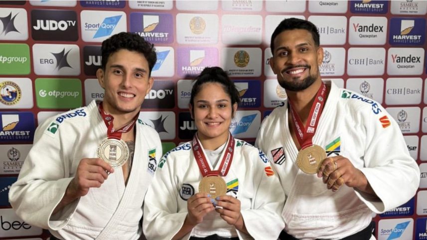 Judocas brasileiros conquistaram uma medalha de prata e duas de bronze