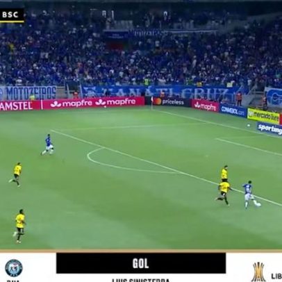 Sinisterra recebe de Kaio Jorge e marca o terceiro do Cruzeiro na Libertadores