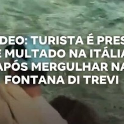 Turista é preso e multado por mergulho na Fontana di Trevi