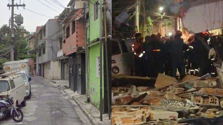 Casas destruídas após explosão no Jaguaré, Zona Oeste de São Paulo