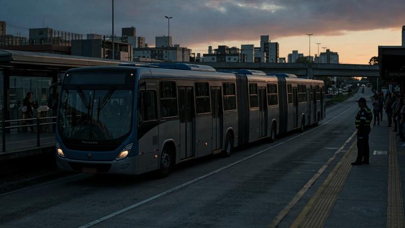 O biarticulado de 28 metros que passa de 230 passageiros transforma uma avenida comum em sistema de transporte de massa