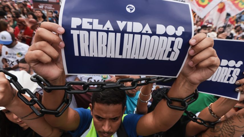 Ato da esquerda no Dia do Trabalhador em São Paulo