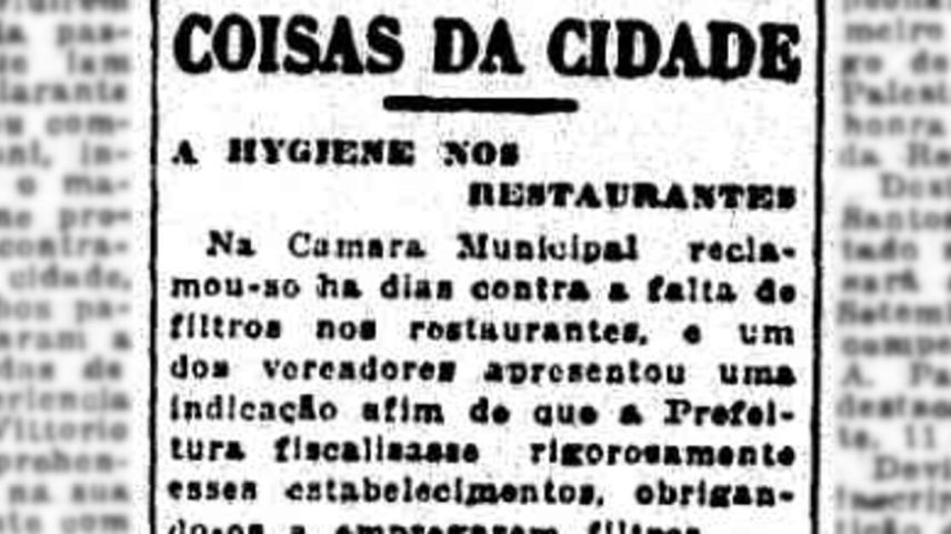 ‘Coisas da Cidade’ de 24 de agosto de 1921. Foto: Acervo Estadão