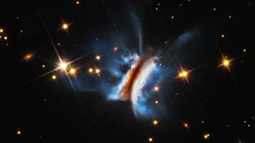 Hubble registrou gigantesco disco planetário, cerca de 40 vezes maior que o Sistema Solar (Imagem: NASA, ESA, STScI, Kristina Monsch (CfA); Processamento de imagem: Joseph DePasquale (STScI))