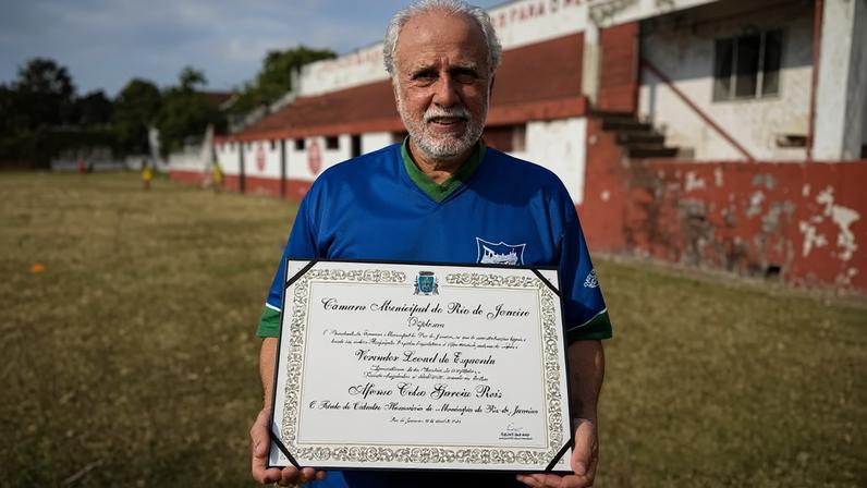 Afonsinho, ex-Botafogo, foi homenageado pela Câmara do Rio (Foto: Divulgação/Ana Beatriz Mazza)