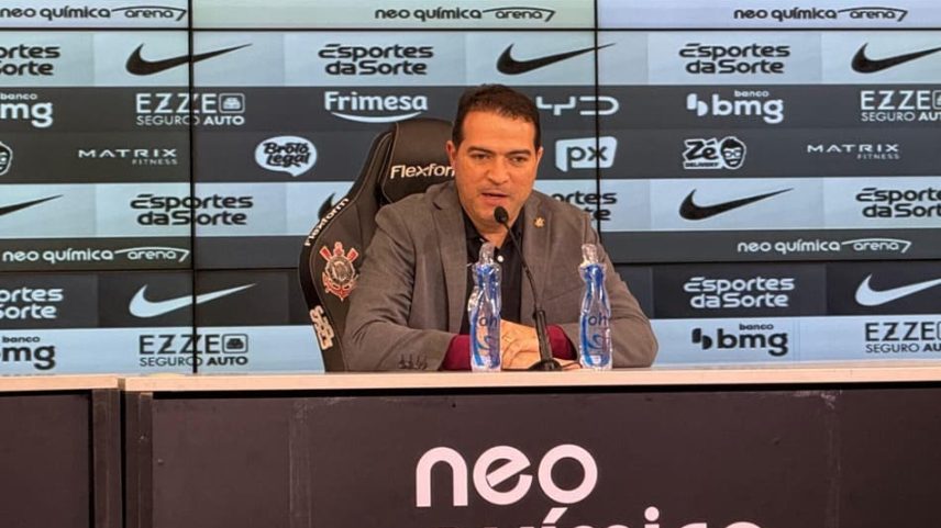 Marcelo Paz deu a declaração após o Corinthians vencer o São Paulo. (Foto: Vinícius Harfush/Lance!)