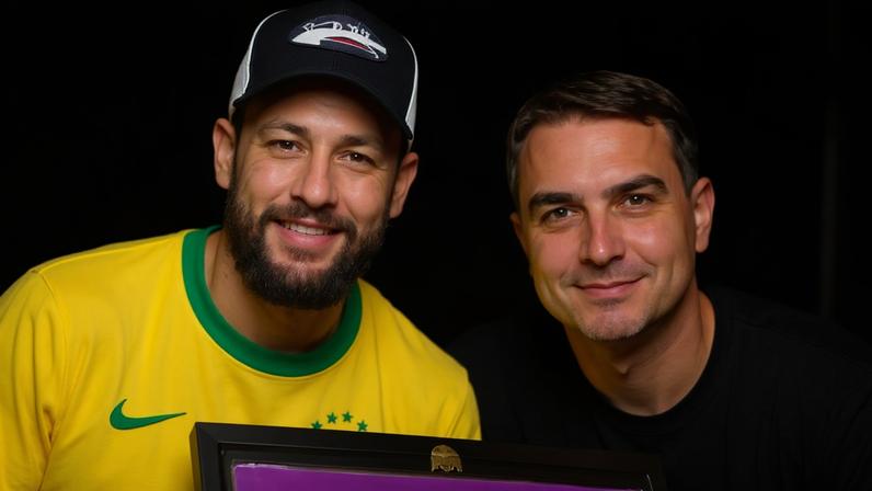 Neymar e Flávio Bolsonaro