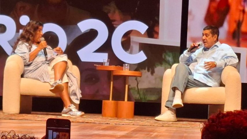 Zeca Pagodinho e Regina Casé - (Nara Boechat/VEJA)
