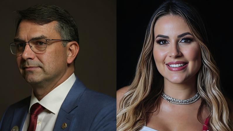 Flávio Bolsonaro e Deolane Bezerra (Instagram/Reprodução)