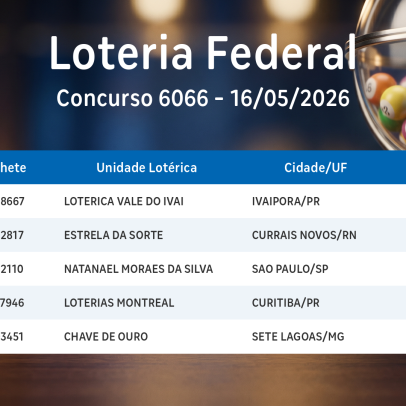 Federal: confira os números sorteados do concurso 6066