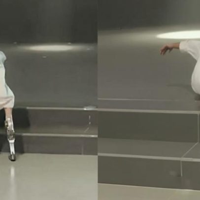 Robô que tenta imitar Michael Jackson cai no palco e viraliza nas redes