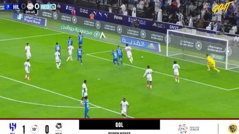Al Hilal vence Neom SC por 1 a 0 com gol de Ruben Neves