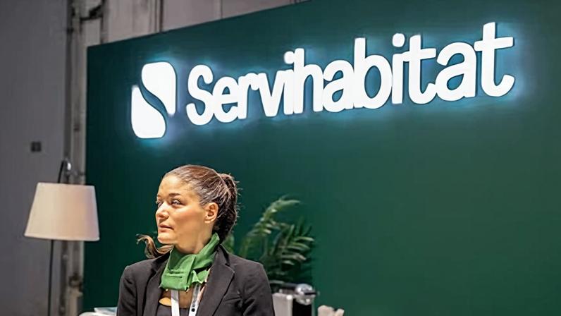 Imagen de archivo de un estand de Servihabitat en Barcelona.