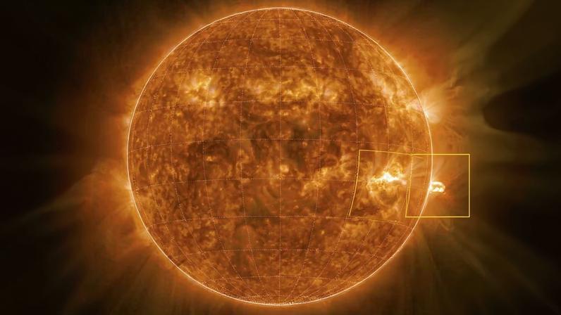 Cientistas descobriram por que algumas explosões solares colapsam antes de escapar do Sol. (Imagem: Tingyu Gou)