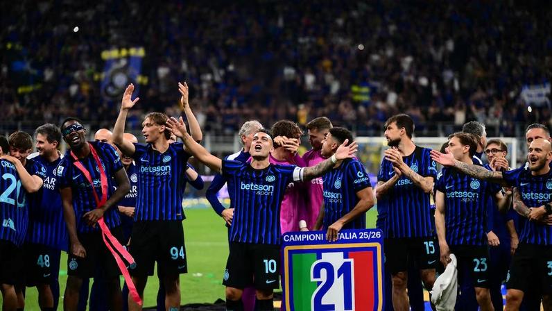 Inter de Milão vence Parma, confirma taça com antecedência e conquista o 21º título do Campeonato Italiano. Foto: Marco Bertorello/ AFP