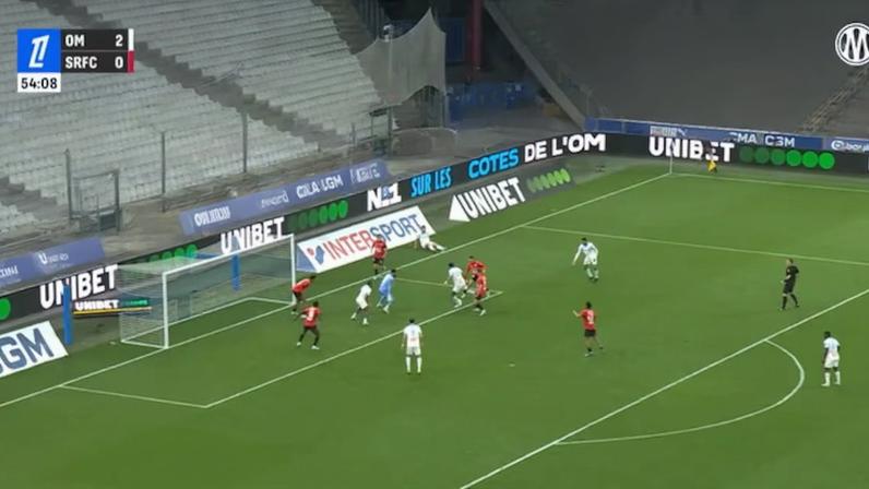 Confira o gol de classe de Pierre-Emerick Aubameyang na vitória do Olympique de Marseille por 3 a 1 sobre o Rennes na última rodada.
