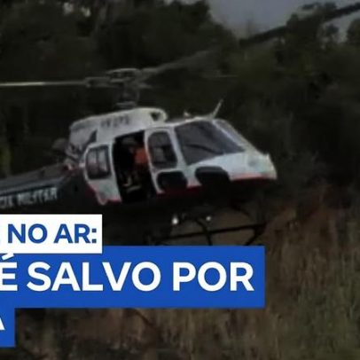 Bombeiros com apoio do Águia socorrem casal em trilha da Praia do Bonete