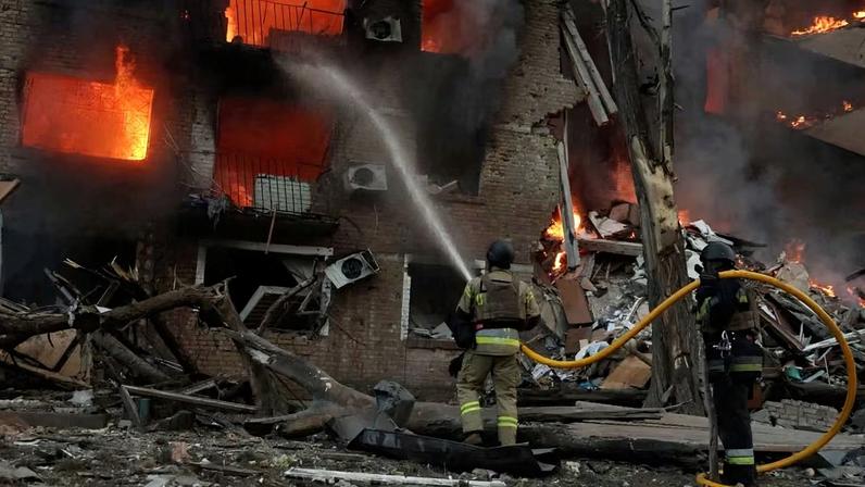 Drones russos provocam destruição na Ucrânia