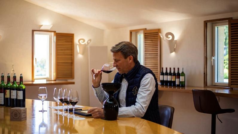 Jean-Emmanuel Danjoy tasting wine