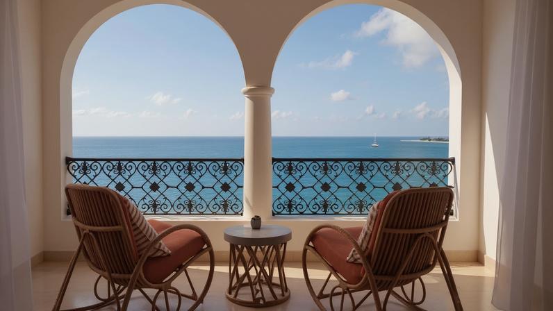 A vista do quarto do La Samanna da Belmond — Foto: Divulgação
