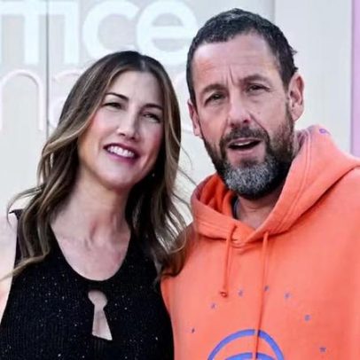 Esposa reage ao visual constrangedor de Adam Sandler na première do novo filme