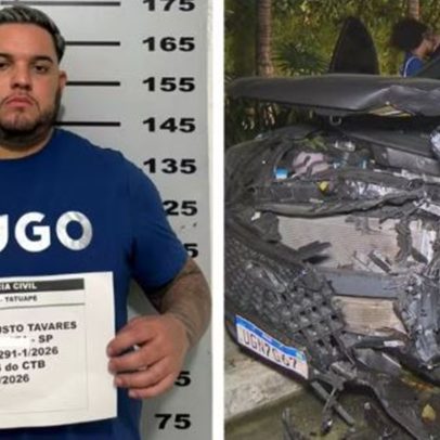 Motorista embriagado em Porsche atinge quatro carros estacionados