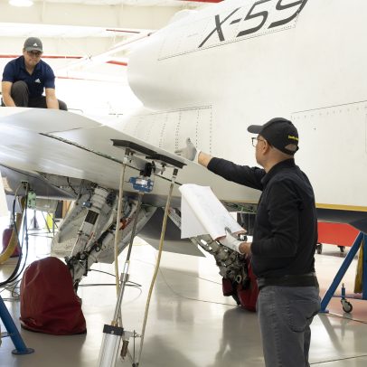 X-59 da NASA passa por manutenção programada