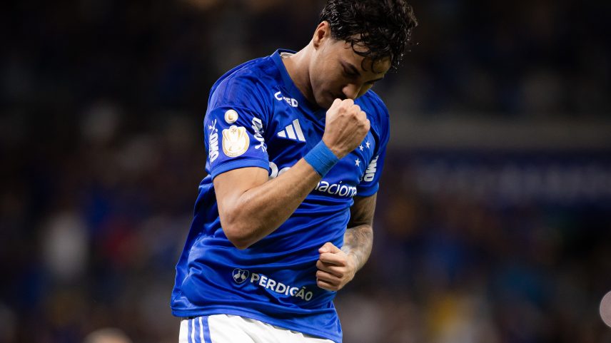 Kaio Jorge comemora gol pelo Cruzeiro — Foto: Isabela Azine/AGIF
