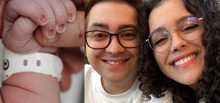 Após gravidez secreta, streamers Alanzoka e Maethe revelam nascimento de filho