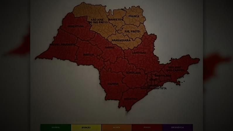 Mapa da Defesa Civil mostra quase todo estado em "Perigo" chuvas