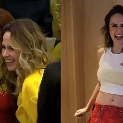 Ana Paula assiste ao show de Shakira usando calça de Ludmilla