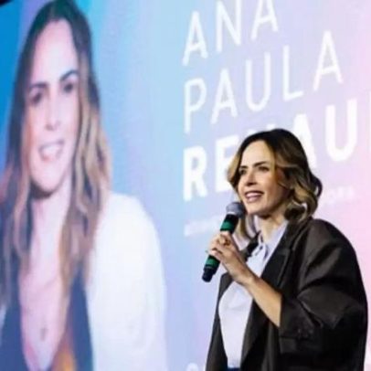 Ana Paula Renault chega a evento de helicóptero e recebe tratamento de popstar