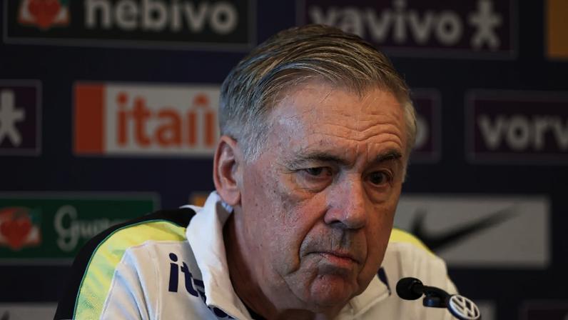 Carlo Ancelotti, técnico da seleção brasileira, em coletiva de imprensa