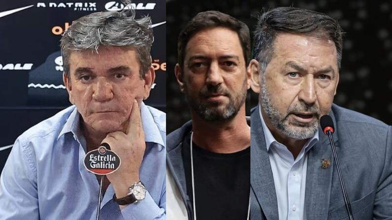 Andrés Sanchez, Duílio Monteiro Alves e Augusto Melo, ex-miseráveis presidentes do Corinthians