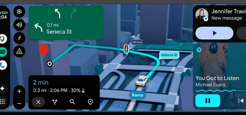 Android Auto é repaginado com novo visual, streaming em Full HD e Navegação Imersiva