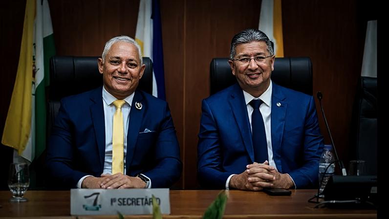 O então governador Antonio Denarium e seu vice Edilson Damião. Foto: Reprodução / Instagram