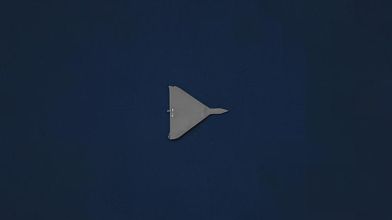 Um drone Shahed voa durante um ataque russo em Kiev, Ucrânia — Foto: Evgeniy Maloletka/AP