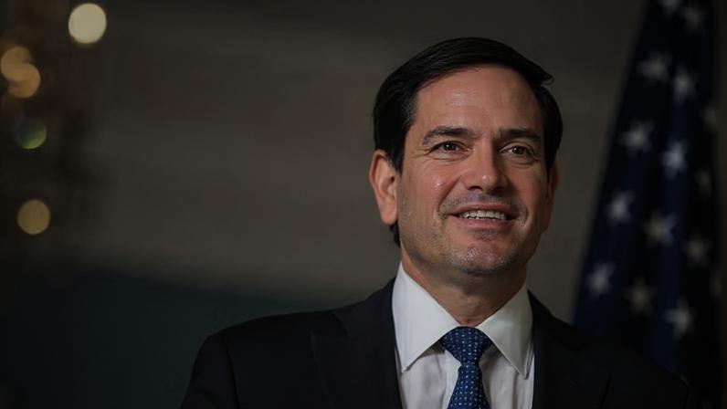 O secretário de Estado americano, Marco Rubio — Foto: Kevin Wolf/AP