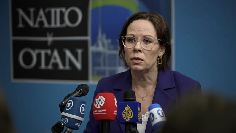 A ministra das Relações Exteriores da Suécia, Maria Malmer Stenergard — Foto: Johan Nilsson/TT News Agency via AP