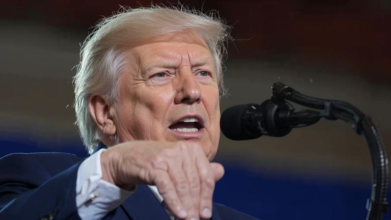 O presidente Donald Trump discursa no Rockland Community College, na sexta-feira, 22 de maio de 2026, em Suffern, Nova York