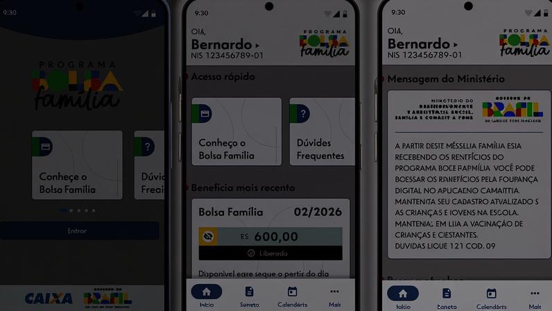 Nova versão do aplicativo do Bolsa Família — Foto: Divulgação