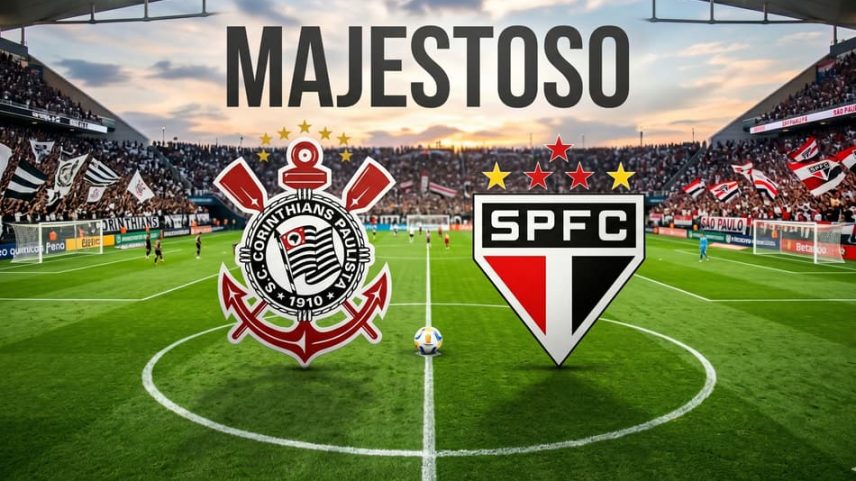 Corinthians e São Paulo é um dos clássicos mais tradicionais do futebol brasileiro. (Foto: Arte Lance!/Gemini)