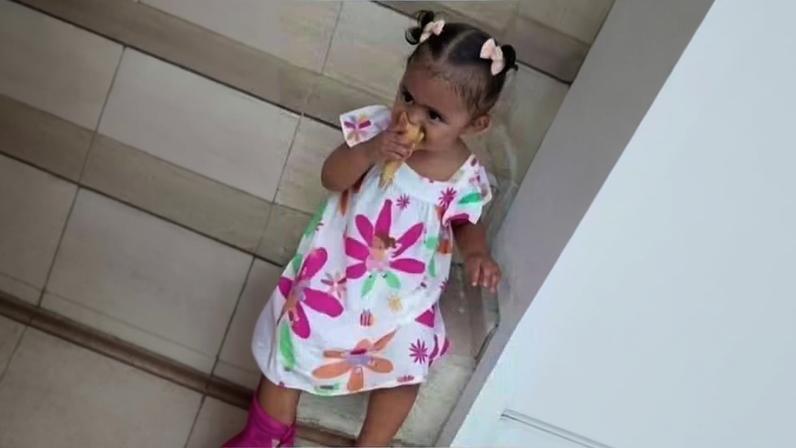 Maria Helena tinha 1 ano e seis meses e morreu no deslizamento de barreira em Dois Unidos, no Recife — Foto: Reprodução/Whatsapp