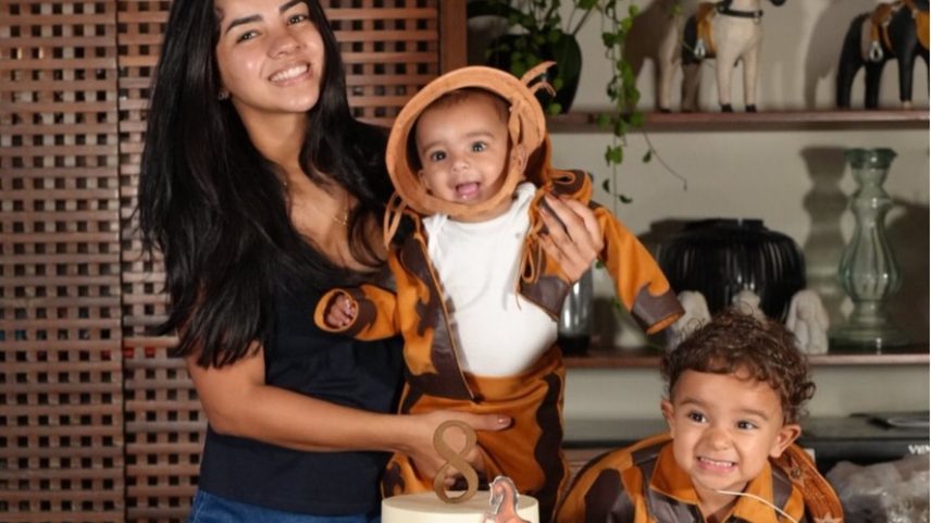 Ary Mirelle mostra comemoração de 8 meses do filho caçula: 'Nosso vaqueirinho'