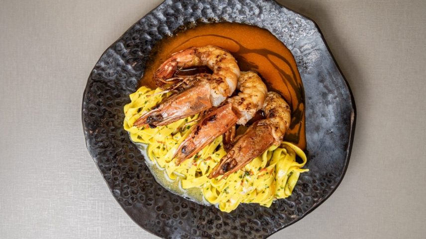 Fettuccine com camarão: prato de chef para o Dia das Mães — Foto: Munir Bucair
