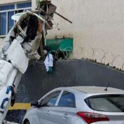 Antes e depois: prédio atingido por avião em Belo Horizonte