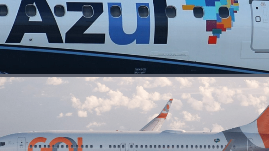 Aviões da Azul e Gol