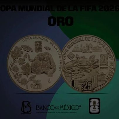 México lança moedas de ouro e prata comemorativas para a Copa do Mundo