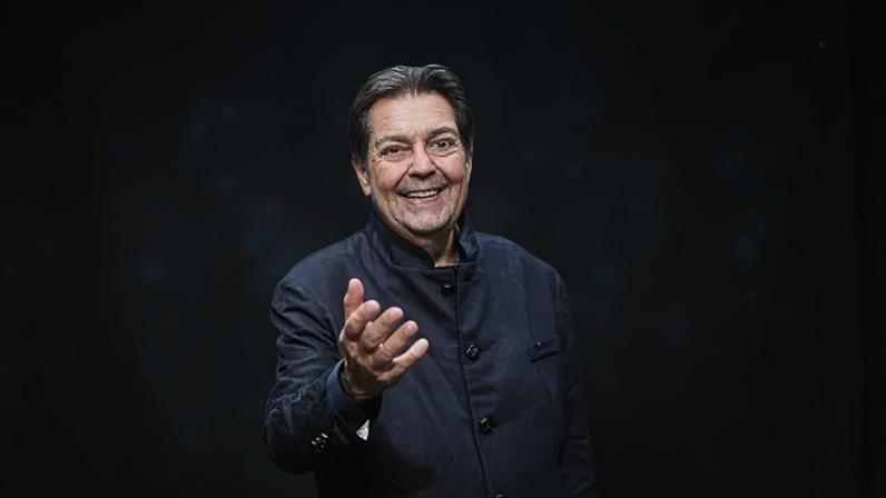 Faustão no programa Faustão na Band, que foi ao ar entre 2022 e 2023