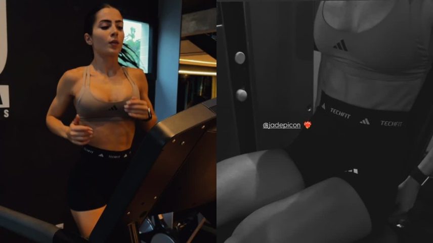 Jade Picon inicia semana com treino pesado e ostenta abdômen definido — Foto: Reprodução/Instagram